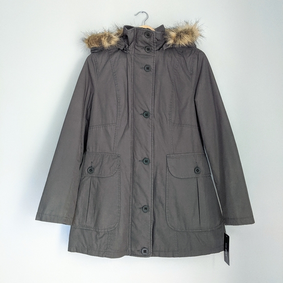 NWT Black Rivet Insulated Cotton Fall Winter Coat - Picture 1 of 8